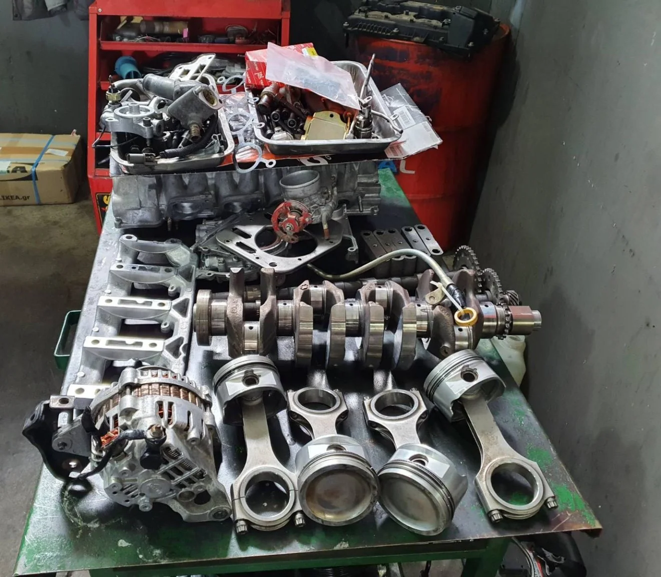 Σφυρήλατα εσωτερικά και εξαρτήματα SR20 turbo build
